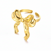 Schleifenring Gold