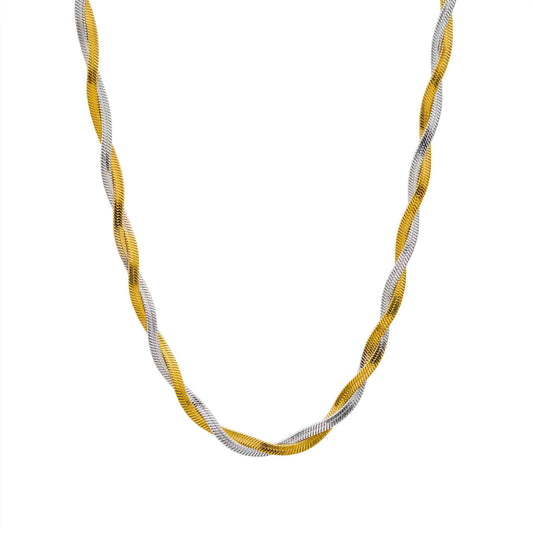 Silber-Gold Schlangenkette