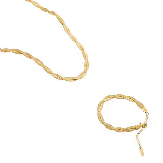 Gedrehtes Schlangenketten-Set