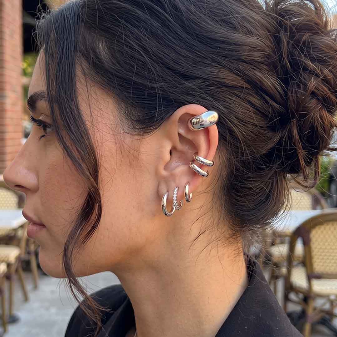 Chunky ear cuff náušnice