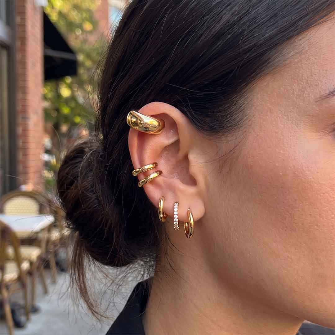 Chunky ear cuff náušnice