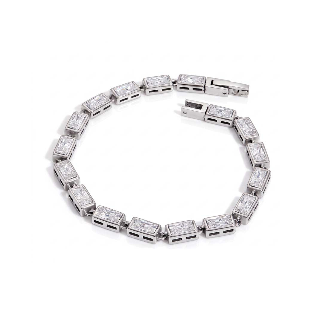 Iced Out Tenisový Náramek z Chirurgické Oceli