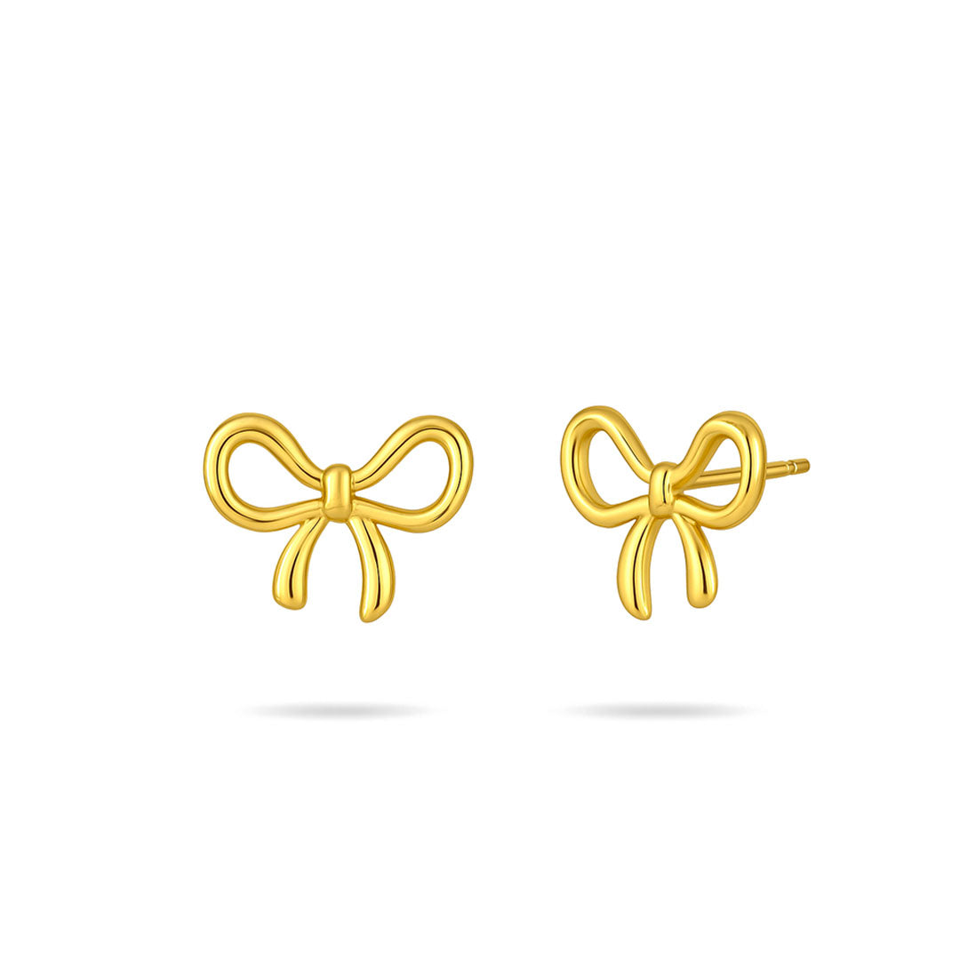 Malé náušnice ve tvaru mašle