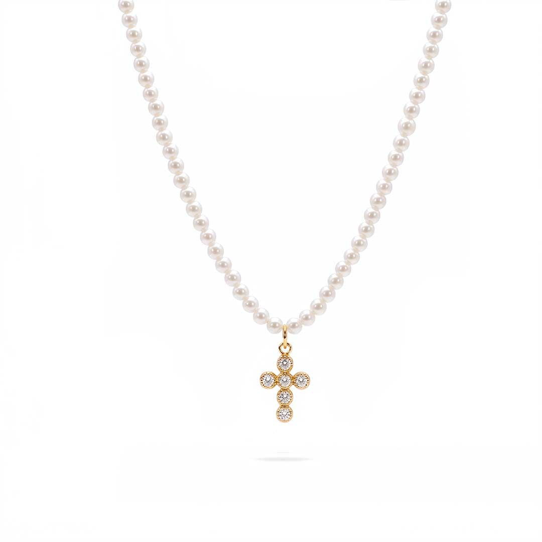 Cross Zircon Náhrdelník - Zirkonový křížek