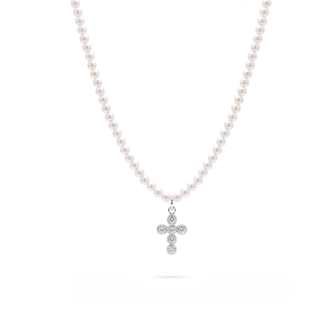 Cross Zircon Náhrdelník - Zirkonový křížek
