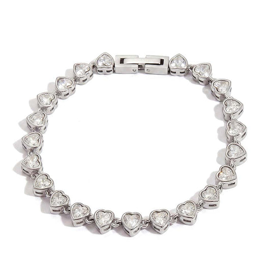 Icy Hearts Tennisarmband