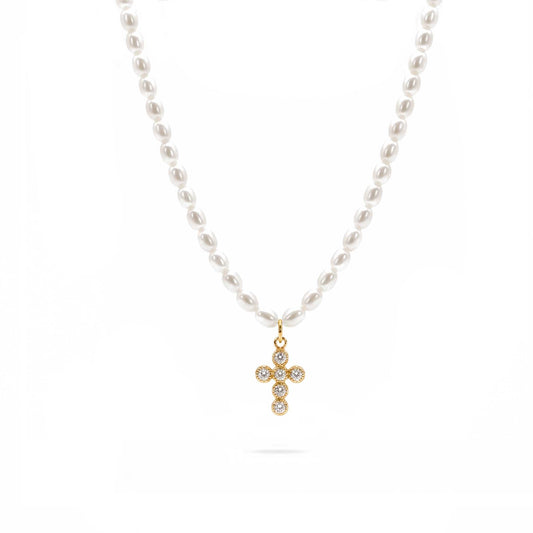 Cross Zircon Náhrdelník