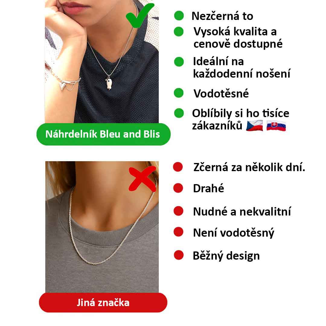 Bílý korálový náhrdelník Zlato