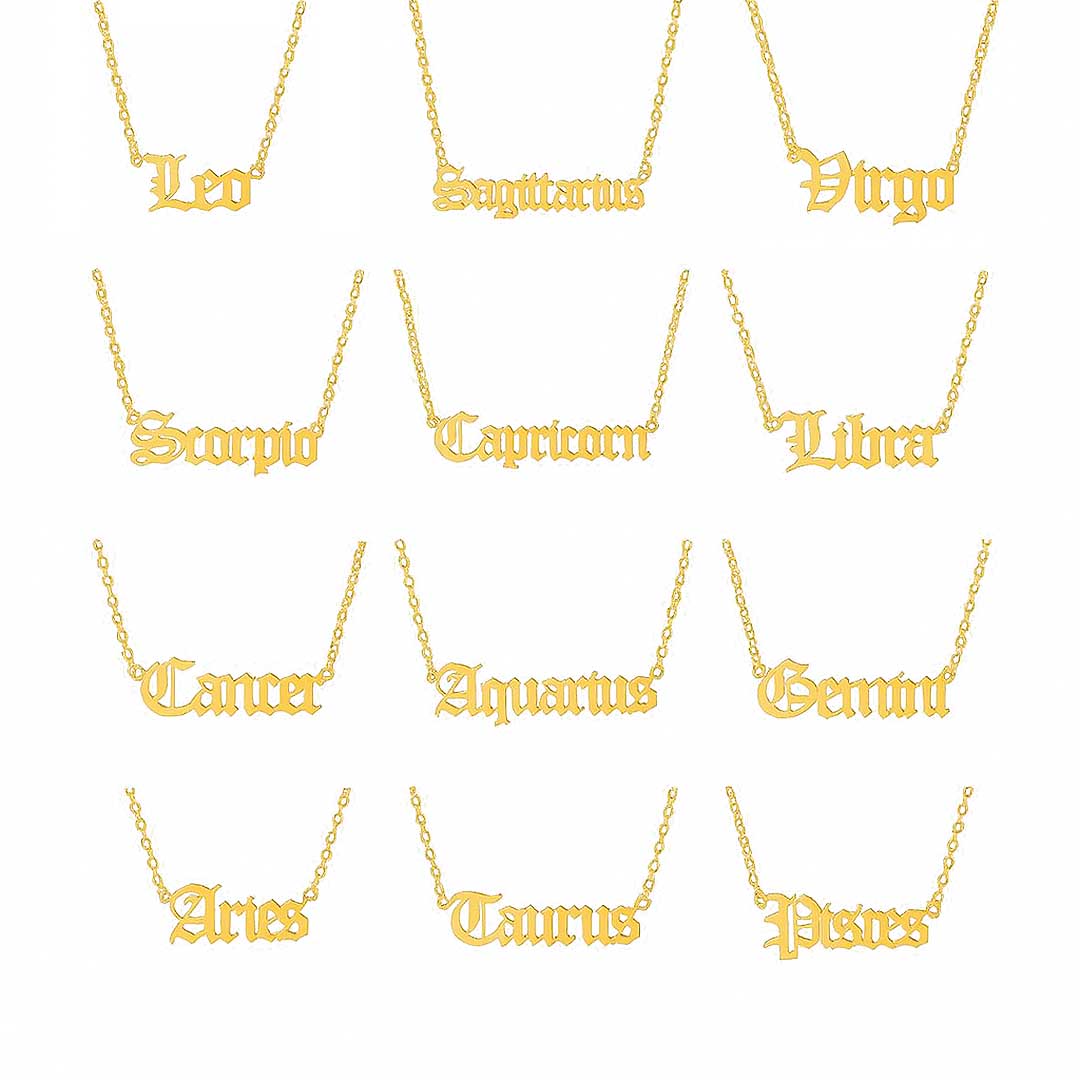 ZODIAC Name Zlatý náhrdelník